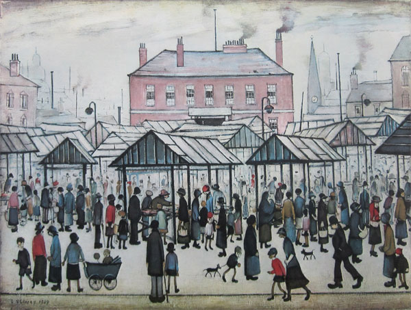 Lowry : Market Scene in a Northern Town