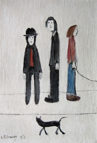 Lowry : Three Men and a Cat